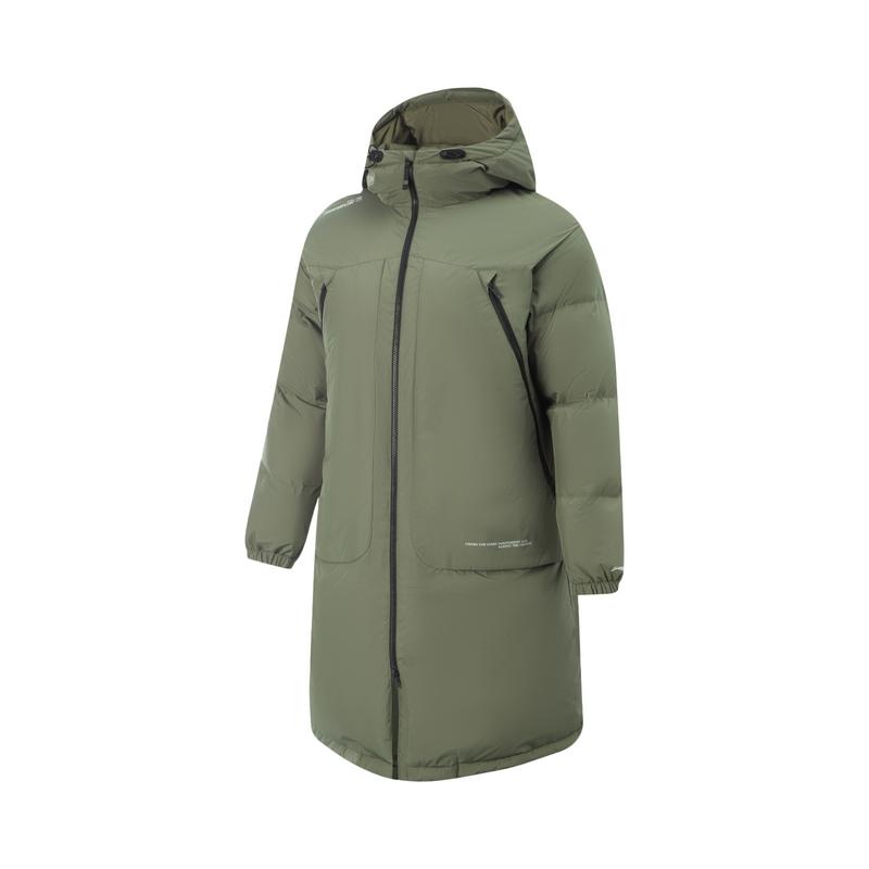 

Li Ning CF Водоотталкивающая Ветрозащитная Влагоотводящая Свободного Кроя Длинная Пуховая Куртка Мужская Верхняя Одежда Серая AYMV609-1 3XL