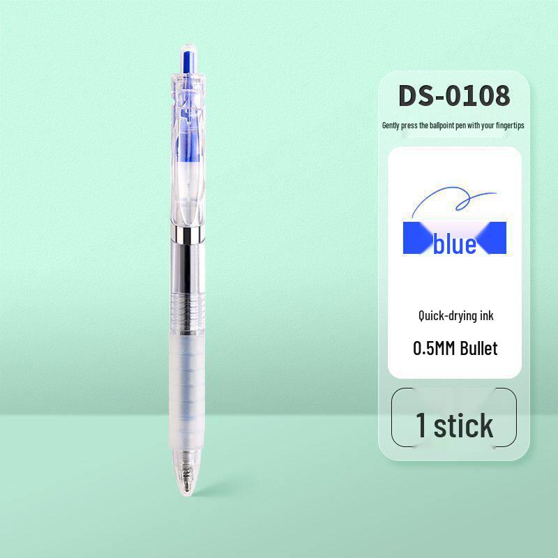 Point Stone Soft Grip Quick-Drying Gel Pen 0.5mm Bullet Tip, Black/Red/Blue, Ideal for Exams