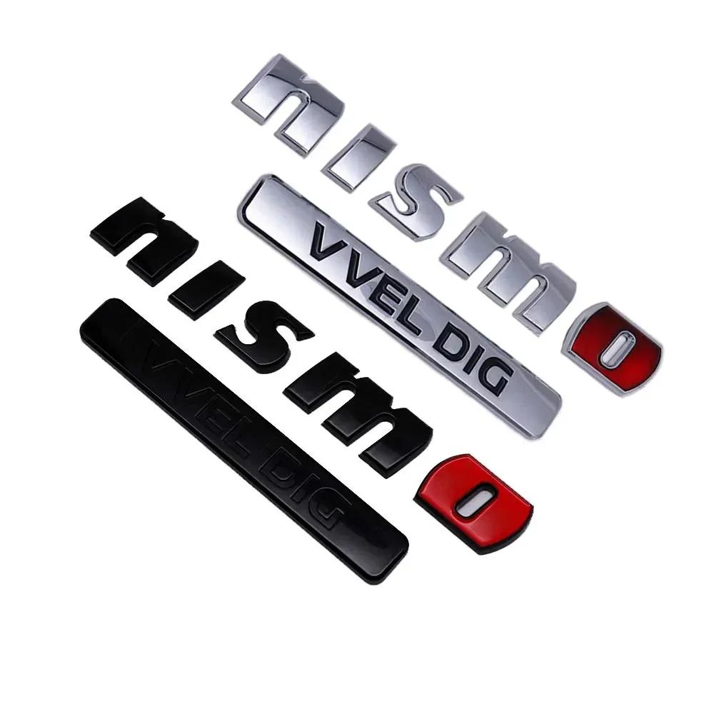AOW4  ABS Car Rear for Nissan NISMO VVEL DIG Badge Qashqai Elgrand Leaf Juke Patrol Note Trunk Fender Side Letter Sticker Accessories