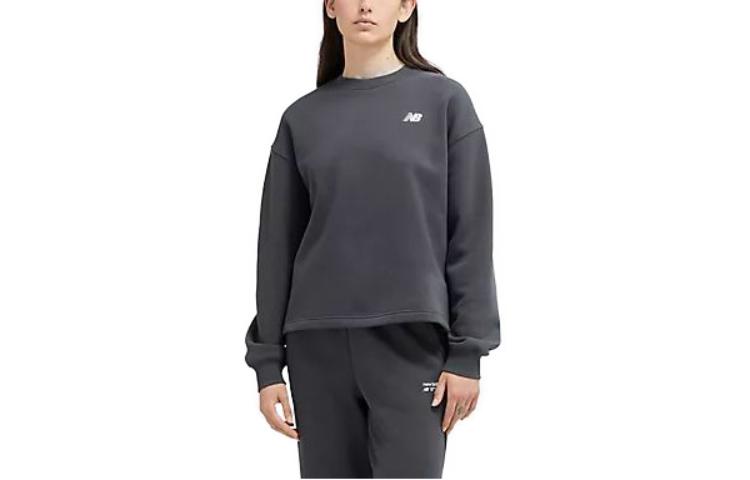 New Balance Sweatshirts Women s Gray Crew Neck Moderate Regular WT33532-ACK M