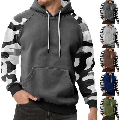 Moletom Camuflado Masculino com Capuz Moletom Casual Esportivo Masculino Tamanho Grande