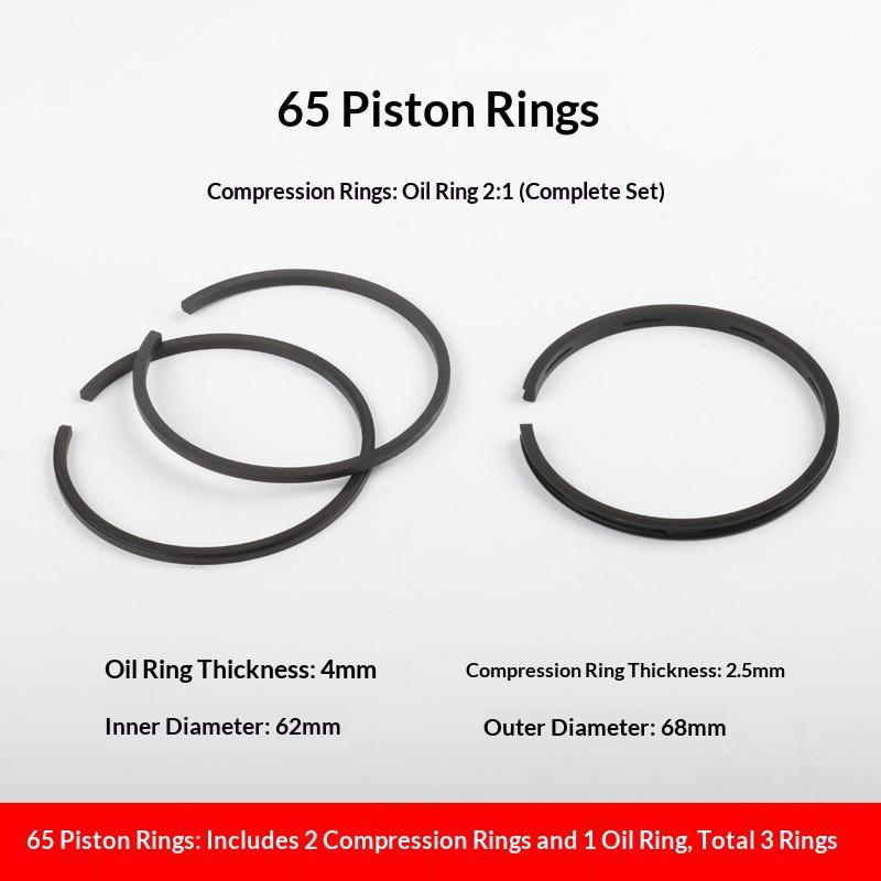 1/3 Pezzi Diametro Cilindro 42/47/48/51/55/65/70Mm Set Anelli Pistone Compressore d'Aria Compressori d'Aria Pompe d'Aria Parti Pneumatiche