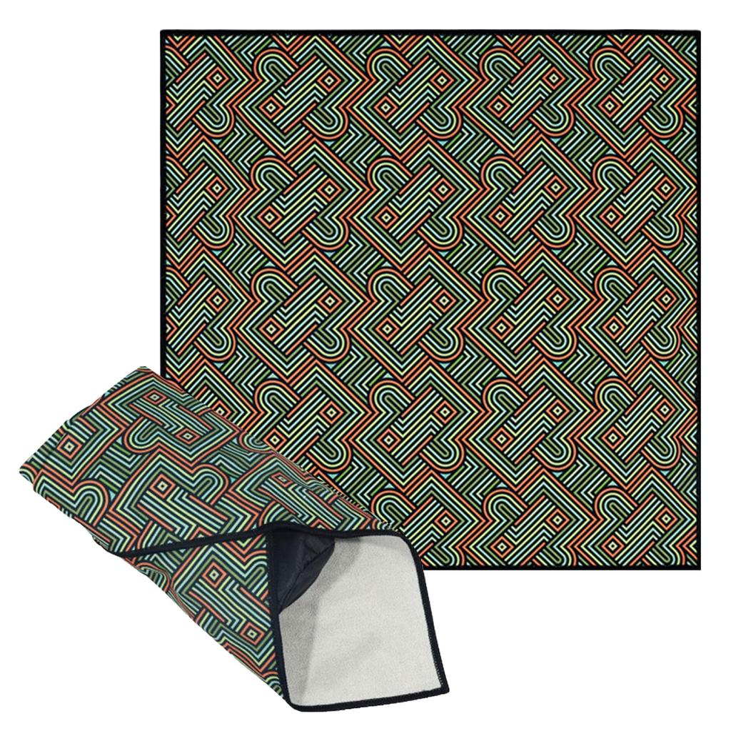 JUJUGO Sticky Lunch Sticky Foldable Organizer Wraps Water and Everyday Items Geometric Towel, Cloth, Cloth, Furoshiki, Cloth, Bag, Cosmetics, Bottles,