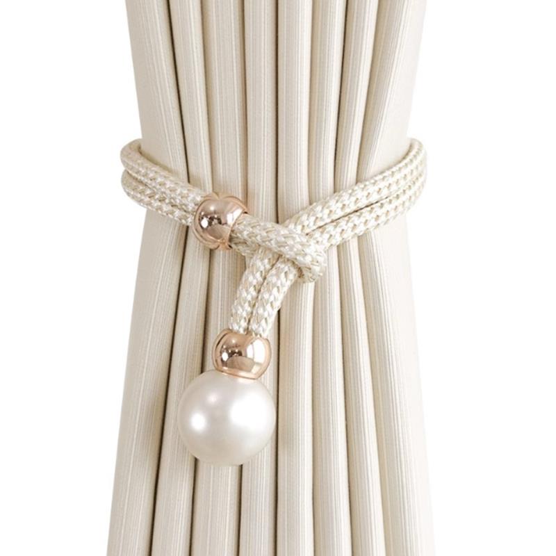 

Flower Curtain Magnetic Tie Rope Backs Holdbacks Buckle Clips Accessory Rods Hook Holder Home Decorations DIY Curtain Straps