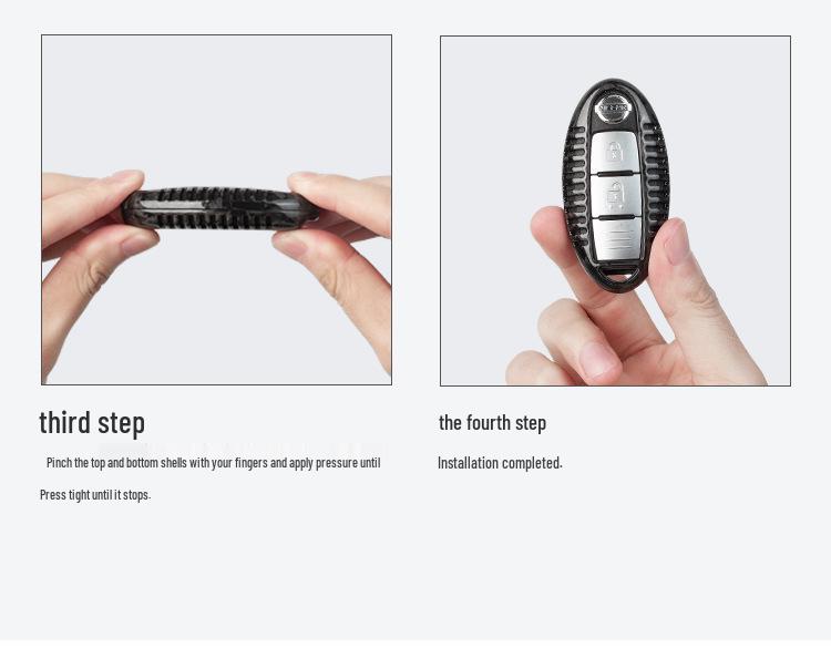 Real Carbon Fiber Key Shell for Nissan/Infiniti/Teana/Sylphy