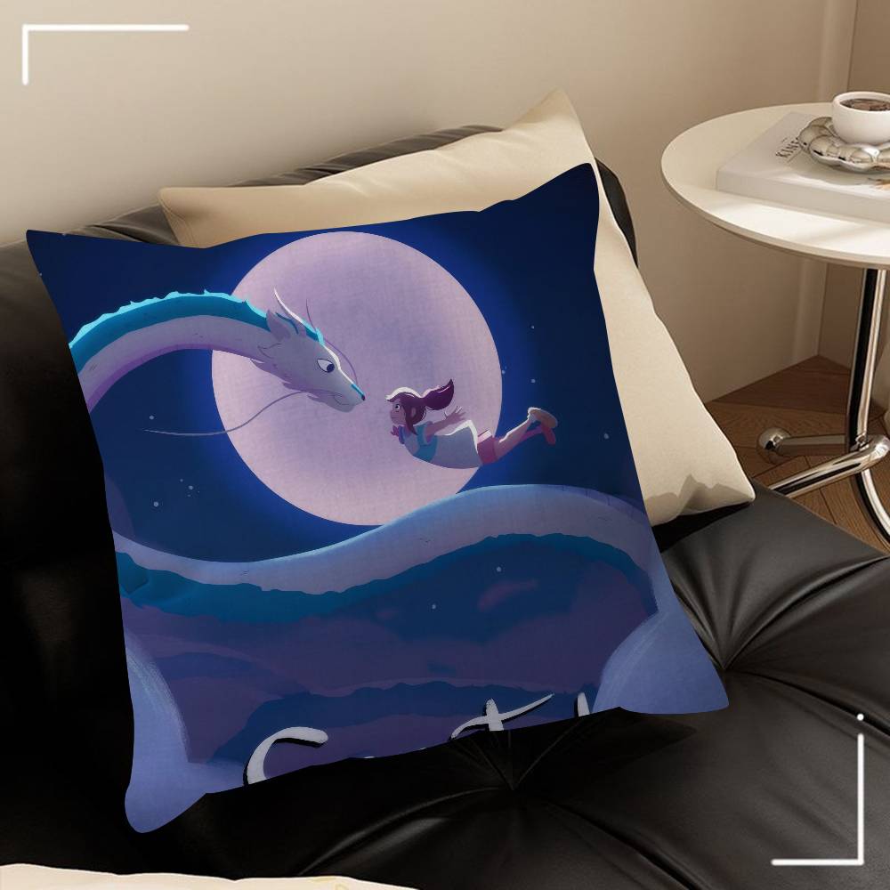 Polštář Dárky Domácí Kancelářské Vybavení Ložnice Pohovka Autopotah na polštář pouzdro 45x45cm Film S-Spirited A-Away Anime