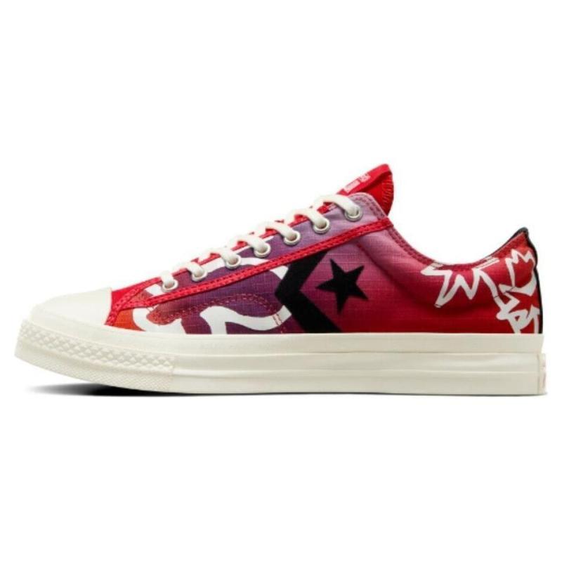 

Converse Star Player 76 logo lace-up low-top canvas shoes unisex red 40