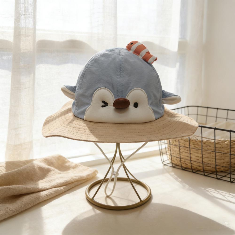 

Summer Fisherman Hat Cartoon Sun Visor Cap 2026 Kids Bucket Hat For Girls Boys синий