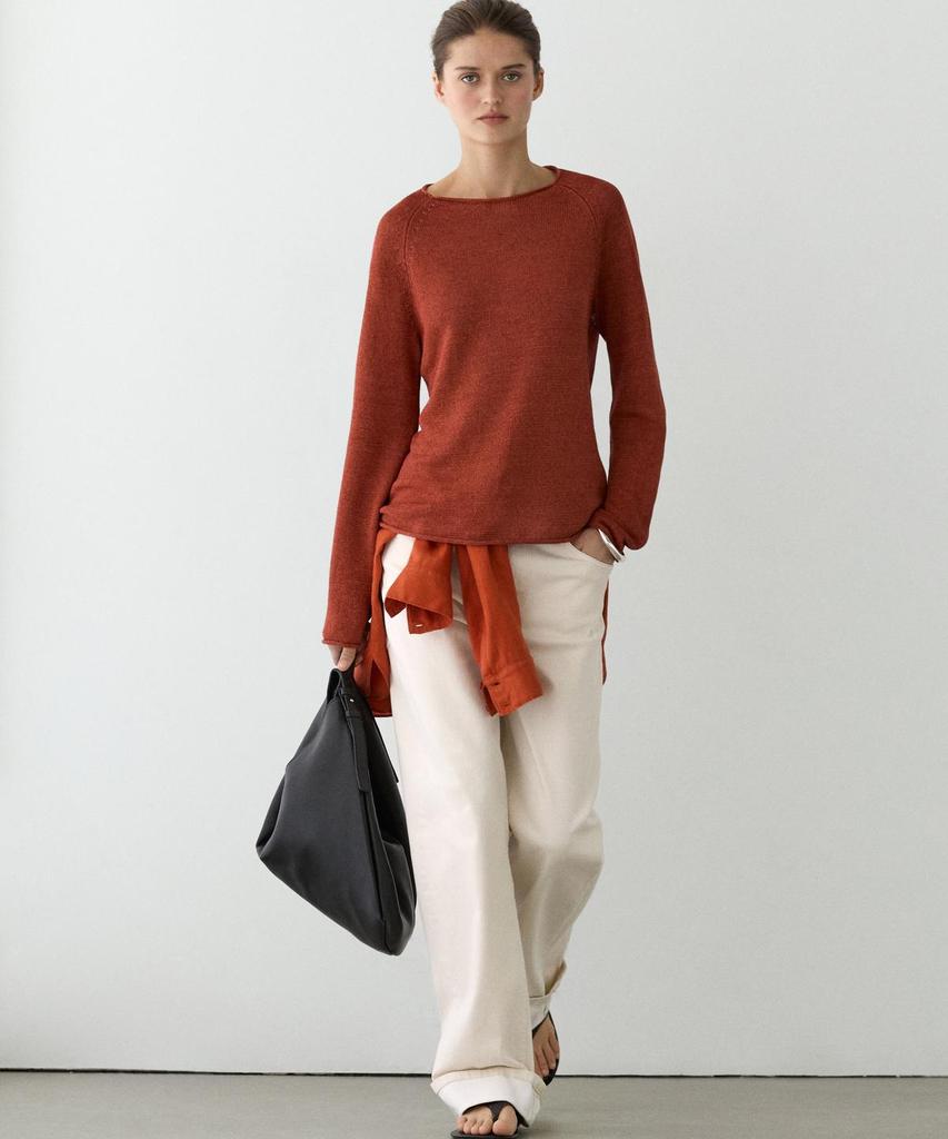 Masimodutti Linen Round Neck Knit