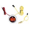 52mm Su Sıcaklığı Göstergesi Araba Dijital Metre LED Ekran 9-36V Sıcaklık Sensörü Alarm Fonksiyonlu