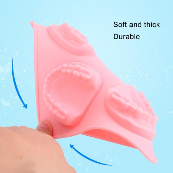 Silicone Ice Mold DIY Funny Gift Pink 4 Hole Tooth-shaped Ice Making Tray Kitchen Supplies