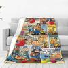 Dog Man Dogman Movie Comic Blankets Cartoon Fleece Awesome Breathable Throw Blankets for Chair Covering Sofa Textile Decor