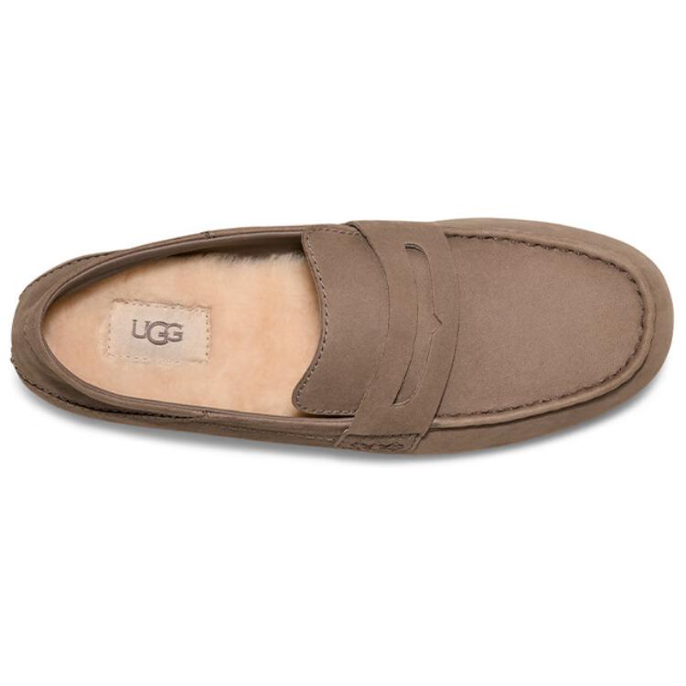 UGG Casual Heritage Sheepskin Loafers Men's Gray Brown 1166762-SKP