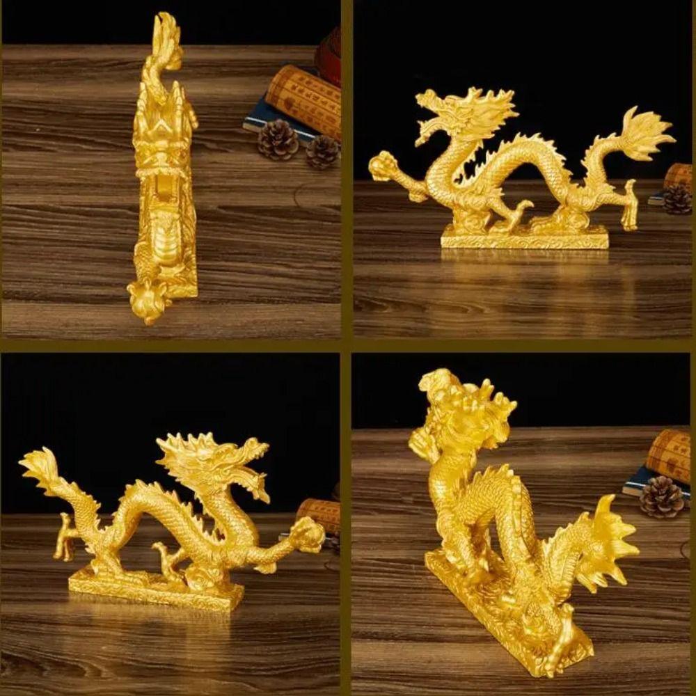 Good Luck Chinese New Year Dragon Statue Attract Wealth Dragon Figurine Ornament