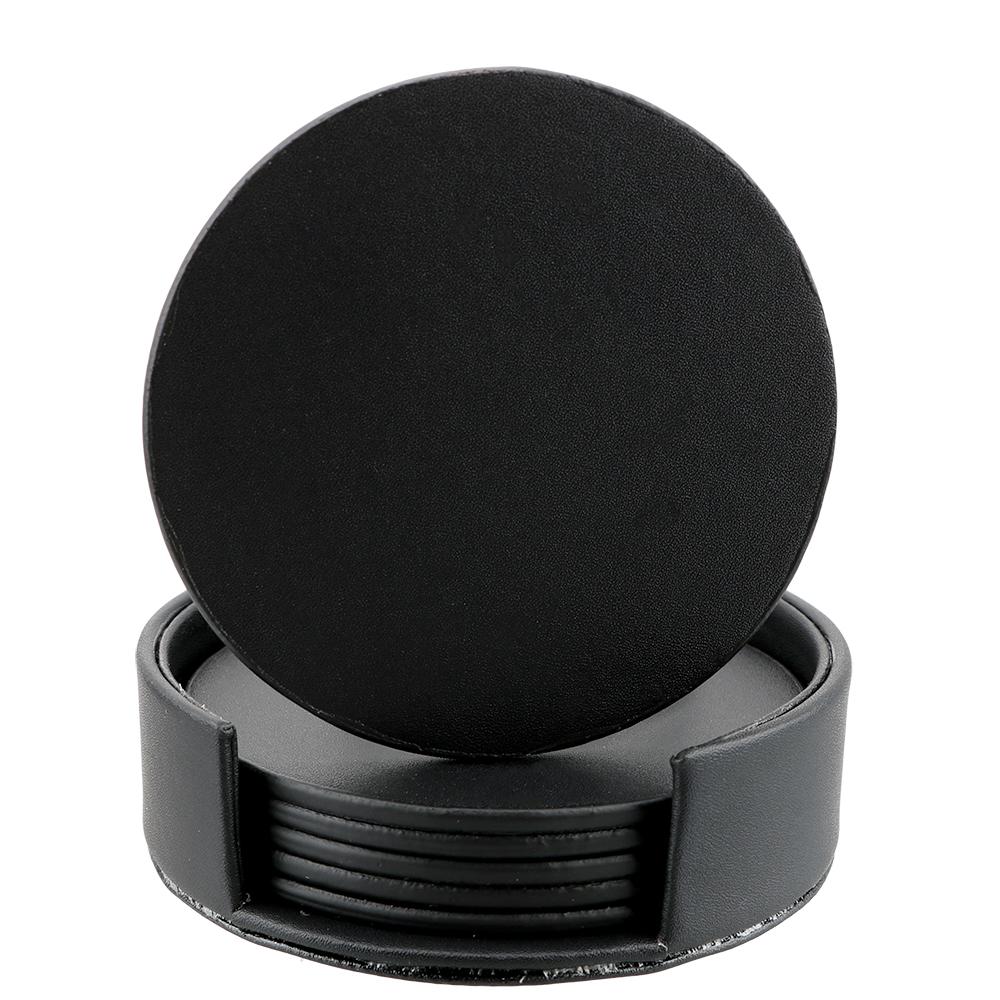 6PCS Creative Marble Coaster Drink Coffee Cup Mat Tea Pad Placemats Anti-Slip Heat Insulated Table Placemats PU Leather Kitchen Tableware