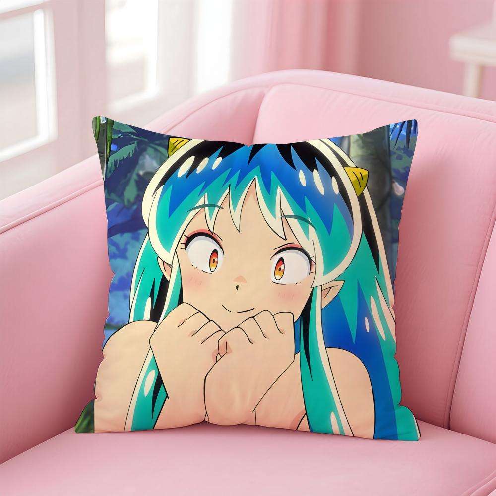 uUrusei Yatsura Pillow Anime Manga Cushion Cover Pillow Case Soft Friendly Fabric  Concealed Zipper