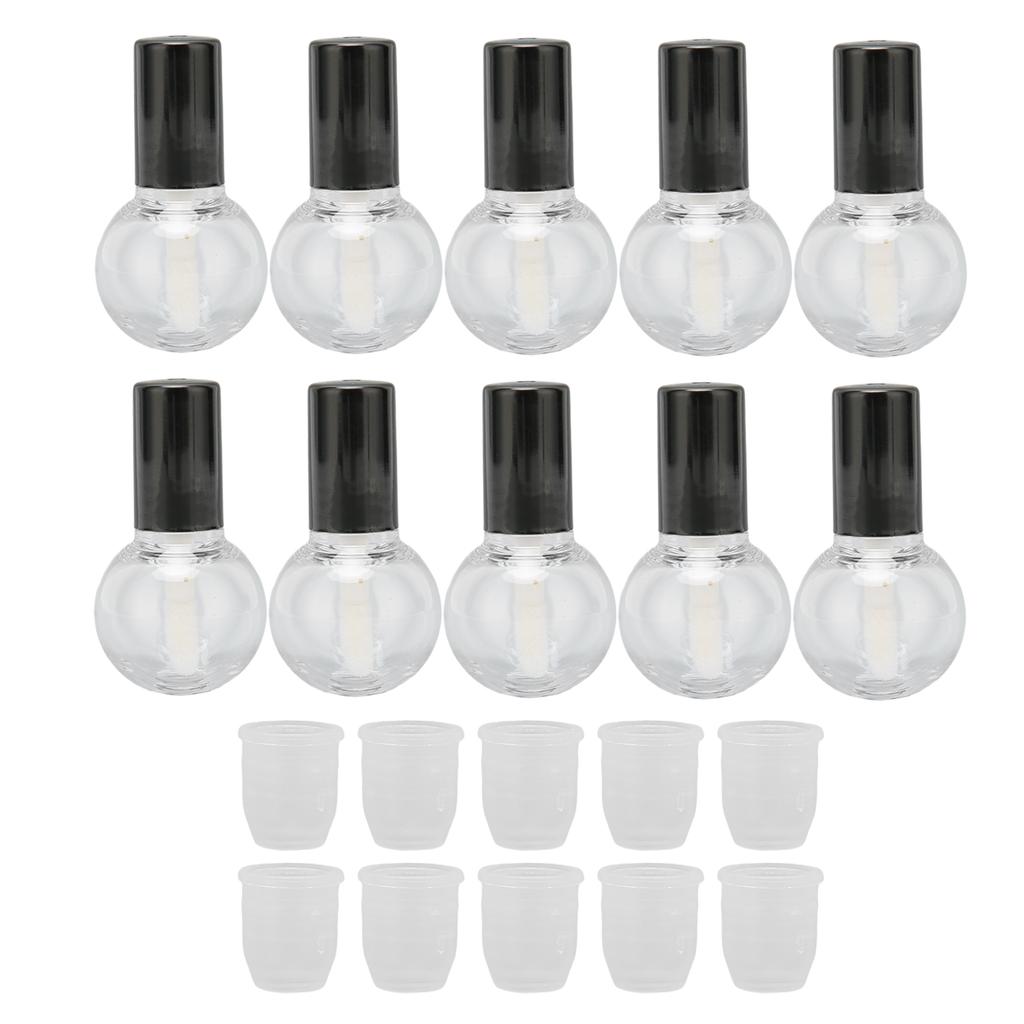 10 szt. 5 ml Puste pojemniki na błyszczyk do ust Urocze plastikowe buteleczki do błyszczyku DIY do wielokrotnego napełniania typu kulka
