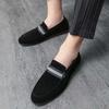 Fashion Luxury Fashion Designer New Black Brown Suede Leather Formal Shoes For Men Slip On Loafter Wedding Dress Homecoming