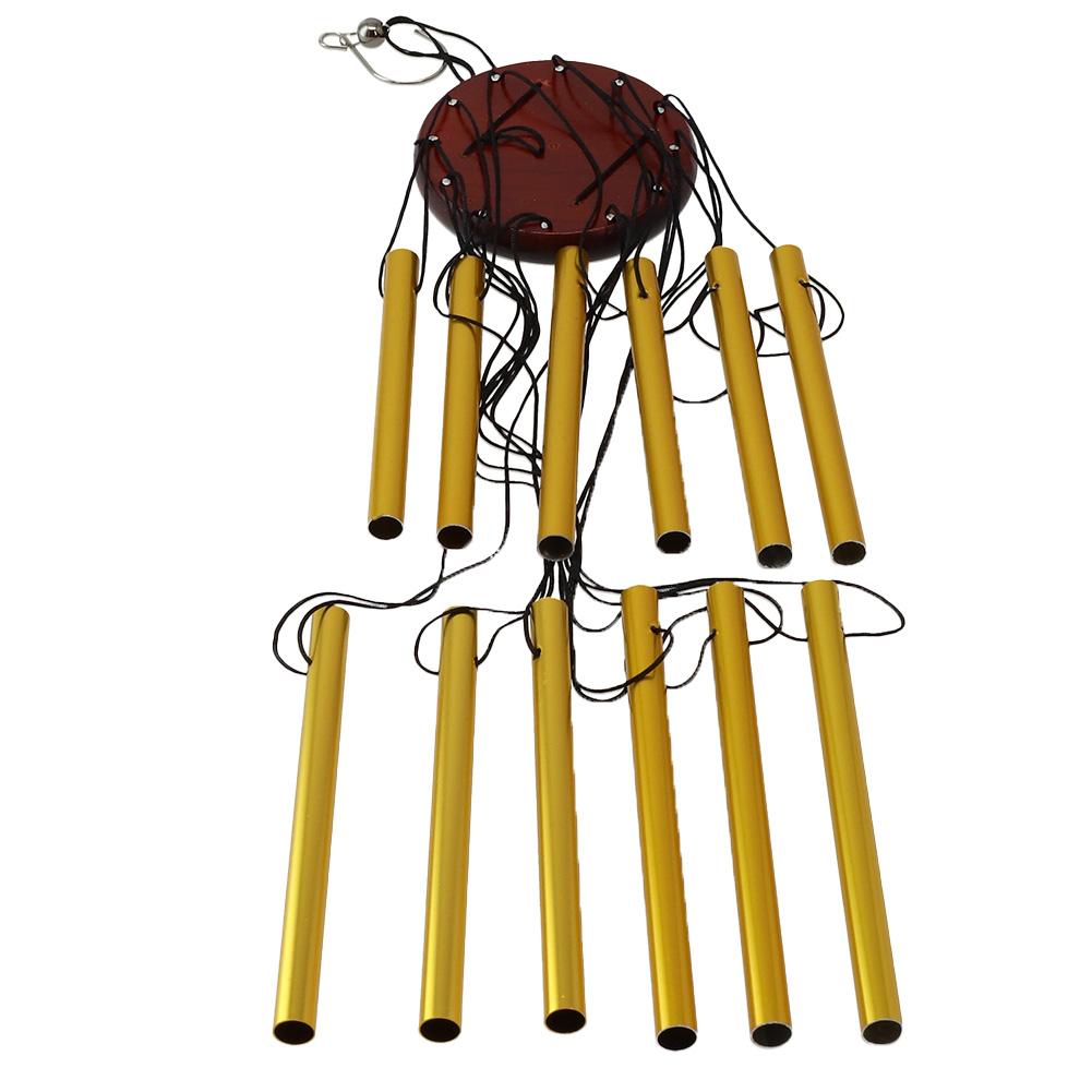 12 Tubes Wind Chime Pendant Silver Aluminum Balcony Coffee Shop Garden Home Decoration Hanging Decor Wonderful