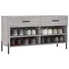 VidaXL Shoe Bench, Shoe Cabinet with 4 Shelves and Legs, Shoe Rack with 2 Drawers Living Room, Modern, 829754
