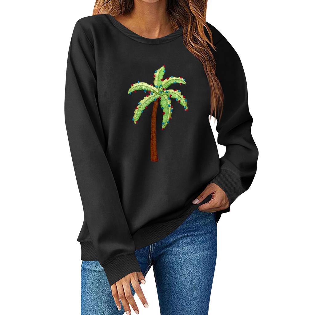 Women  Tops Women's Long Sleeve Sweatshirt Casual Crewneck Loose Fit Pollover Fleece Tops