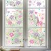 Plants and flowers glass window decoration stickers pvc static stickers warm decoration colorful flowers