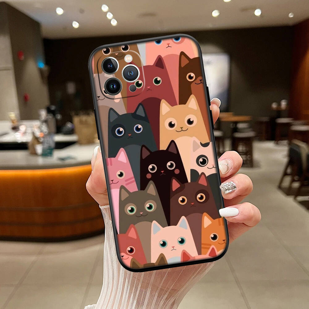 Cat Cartoon Phone Case for Xiaomi Poco C40 C51 C50 C55 C65 C71 C75 C85 F8 F7 F6 F5 F3 F2 X7 X6 X4 X3 M7 M6 M5 M4 M3 M2 Pro