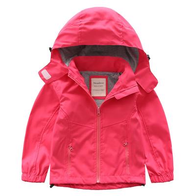 Meanbear Autumn and Winter Boys' and Girls' Long Sleeve Hooded Windproof Zipper Warm Coat
