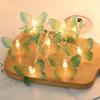 1PC 10/20LED Green Yellow Butterfly String Lights Battery Powered Suitable For Home Indoor Outdoor Birthday Party Decoration