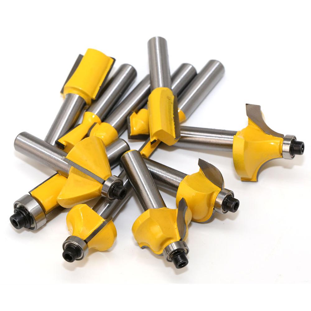 12PCS Pro Milling Cutter Set 8mm Shank Router Bit Woodworking Tool Kits Carbide