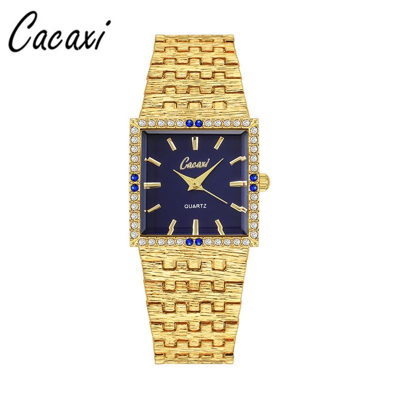 Cacaxi Vintage Square Watch Ladies Fashion Green Diamond Watch