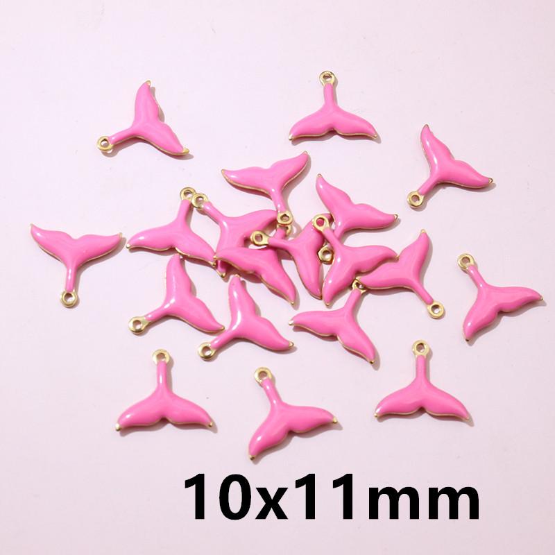 20pcs Stainless Steel Enamel Small Cute Charms Pendant Fish Starfish Coral Reef DIY Jewelry Making Accessories Findings
