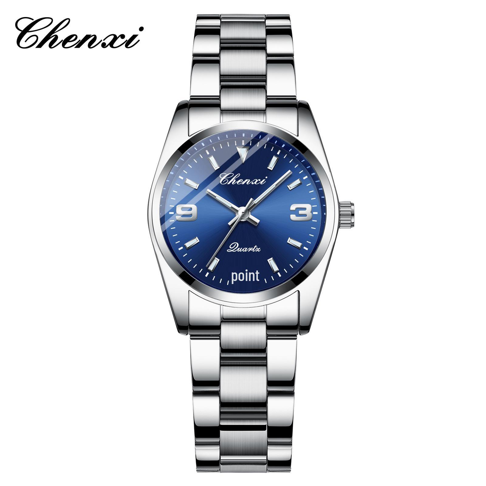 Chenxi Светящиеся Водонепроницаемые Парные Часы - Набор Мужских и Женских Часов Women s Dark Blue - Artistic