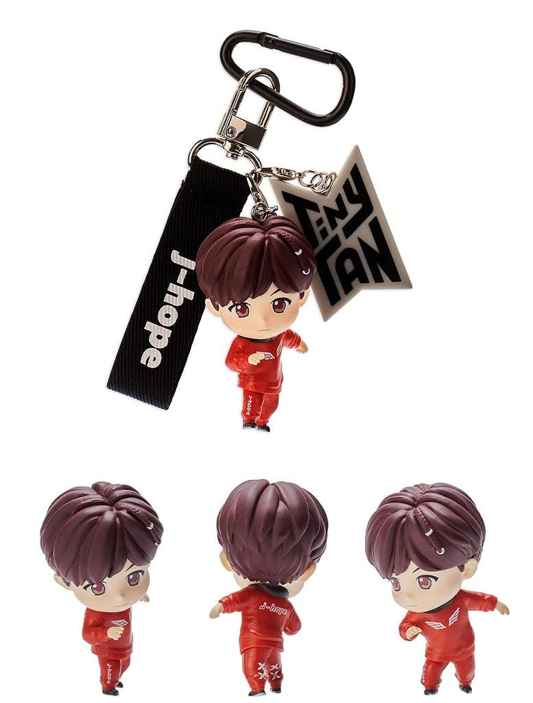 6708 BTS Tinytan Figure Keychain Keyring K-Pop Goods Bag Accessory Official Authentic Figurine, J-Hope, Large