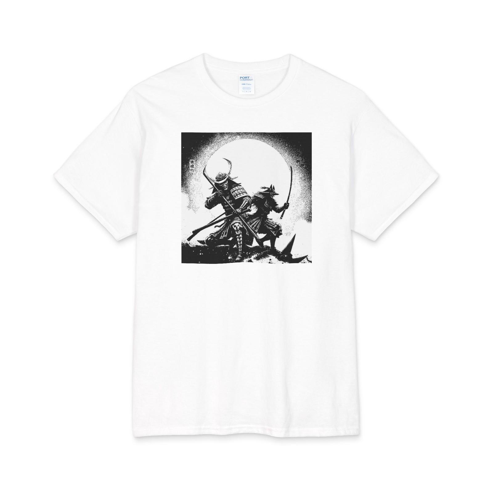 Samurai Skull Illustration T-Shirt | Moonlit Warrior Print S