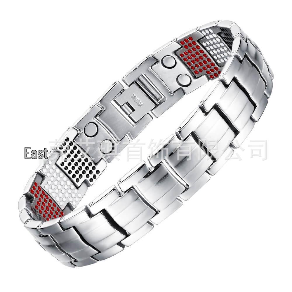 Bracciale Magnetico in Titanio da Uomo Europeo e Americano - Gioiello Semplice e alla Moda