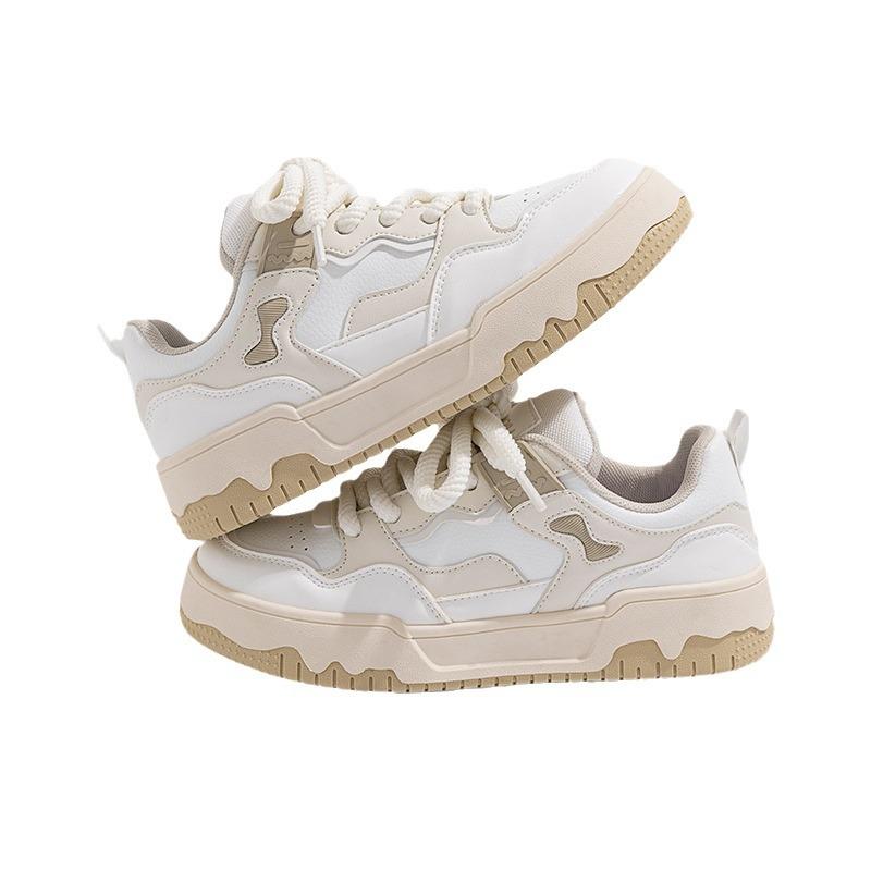 Global thick baseplate shoes women's 2025 spring new versatile women's shoes shock absorption lightweight casual white shoes women HH2403