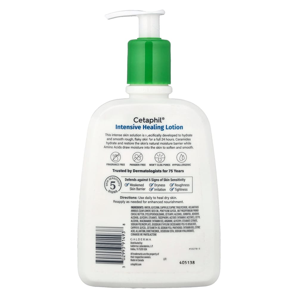 Cetaphil Intensive Healing Lotion with Ceramides, Fragrance-Free, 473ml (16 fl oz)