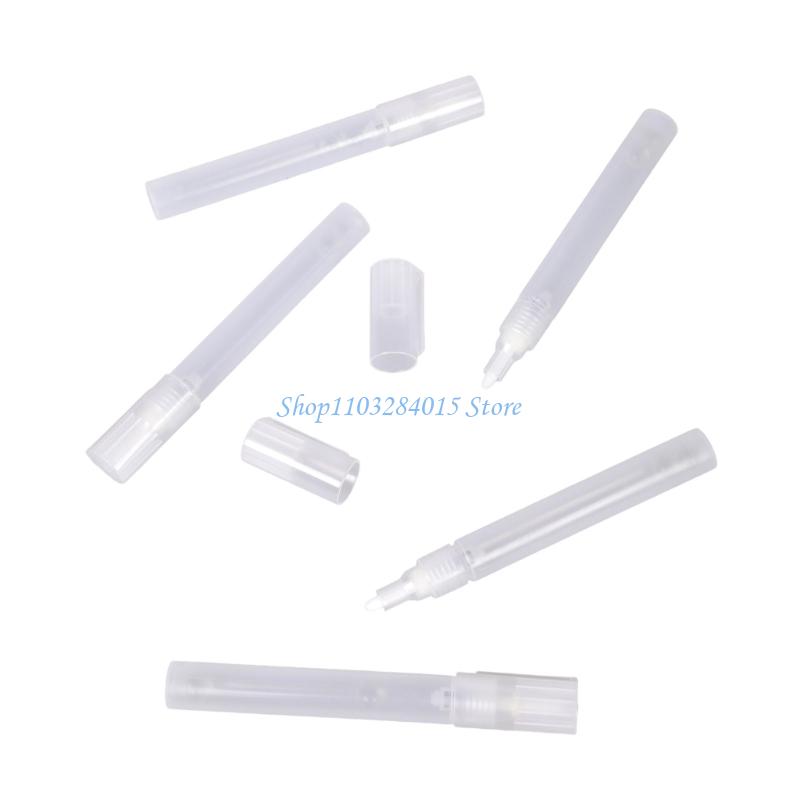 R6FF 5Pcs Empty Paint Pen 4.5MM Round Tip Clear Pen Rod for Sketching Art Painting