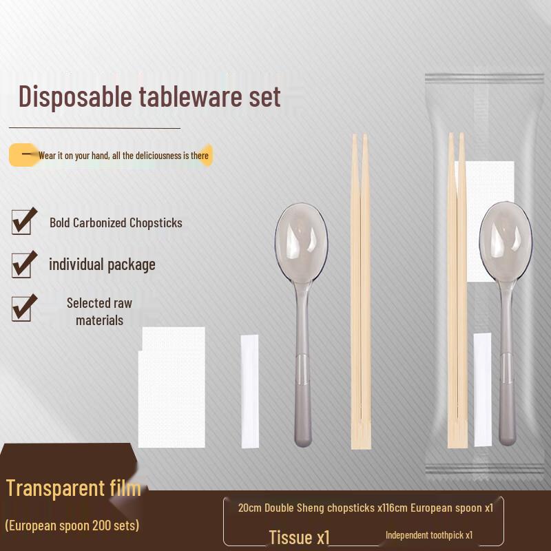 Einweg 4-teiliges Takeout-Besteckset