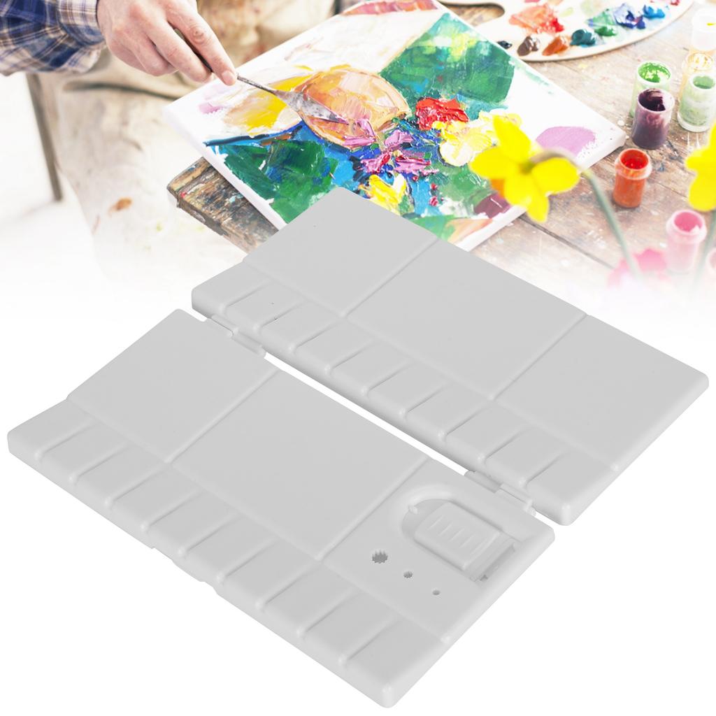 Paint Box Rectangular Porous Foldable Pigment Separation Case Painting Container Supplies