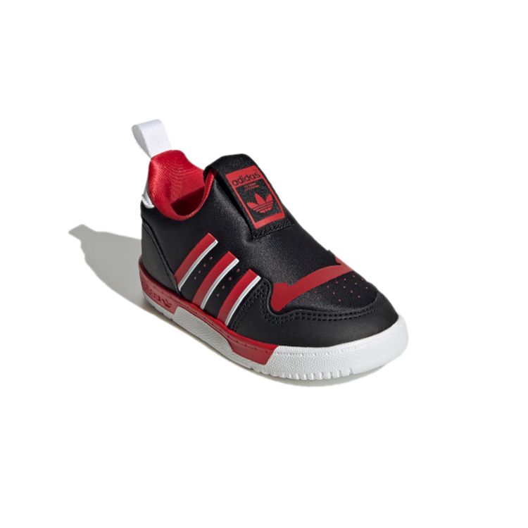 Adidas Originals Rivalry Low 360 Trendy Comfortable Low-Top Walking Shoes Baby Shoes Black Red FV7213