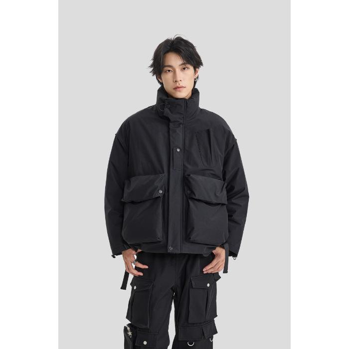 

ALLIN Unisex Japanese Style Stand-Up Collar Down Jacket - Autumn/Winter White Duck Down Outerwear XL