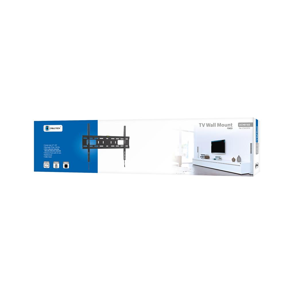 Cabletech TV mount 37"-70"" fixed 50kg solid spirit level