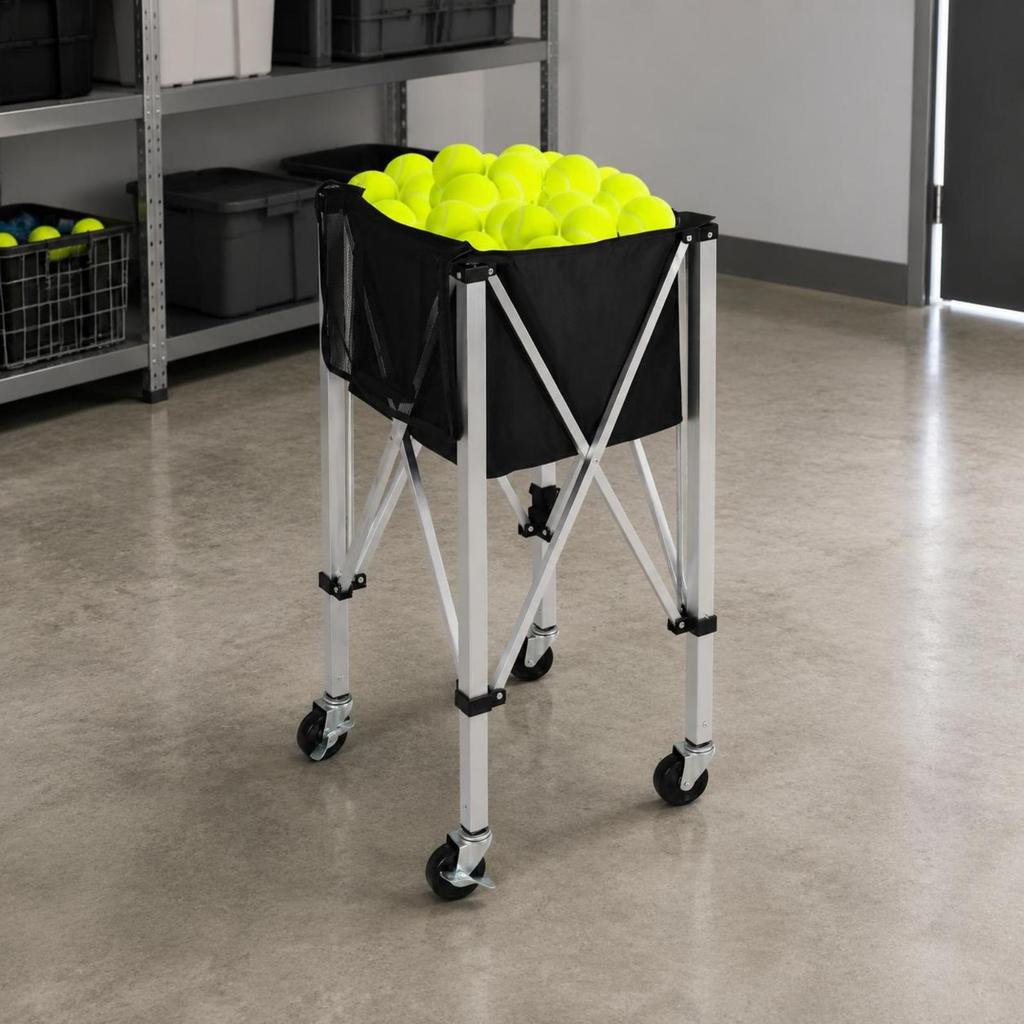 Racket Sport Sphere Trolley Aluminum Alloy Frame Foldable Carrier Easy