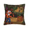 Crash Bandicoot Mask Icon Pillow Case  Fashion Pillow Cover Square Pillowcases For Living Room Bed Chair