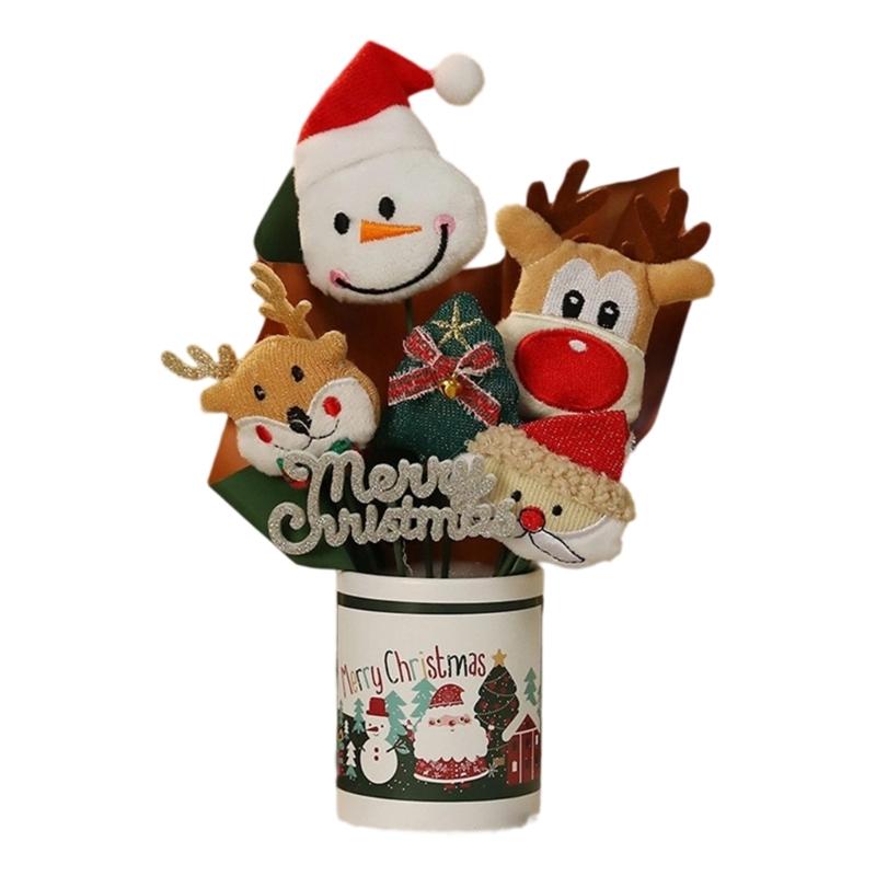 Christmas Animals Santa Snowman Dolls Sturdy Holiday Decoration for Family Gatherings