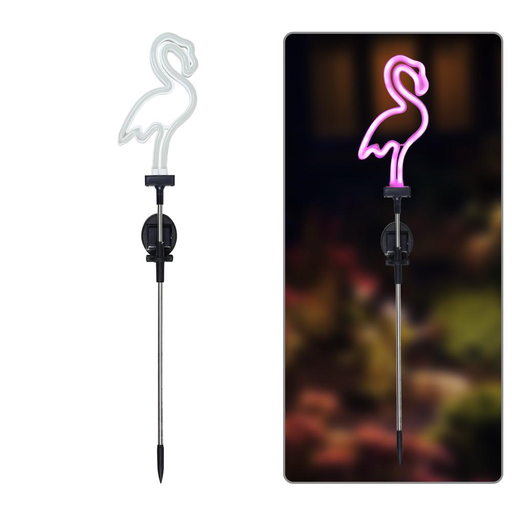 Flamingo Solar Light IP65 Waterproof LED Stake Light Landscape Ground Lamp for Outdoor Pathway Xmas Garden Terrace Decoration