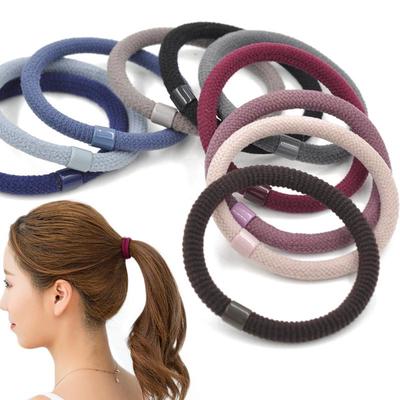 LNRRABC 10Pcs/Pack Women Rubber Bands Durable Elastic Cotton Overstriking Adjustable Hair Rope