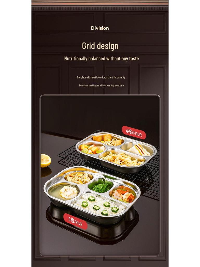 Deep Square 316 Stainless Steel Lunch Plate